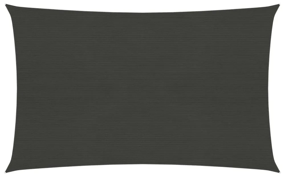 antracitszürke HDPE napvitorla 160 g/m² 4 x 7 m