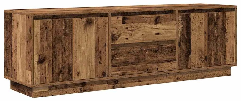 antik fa színű TV-szekrény LED-lámpákkal 160,5x41x50 cm