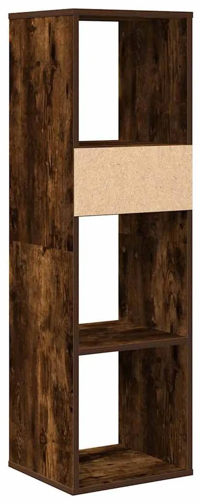 füstös tölgy színű szerelt fa könyvszekrény 34x31x112 cm