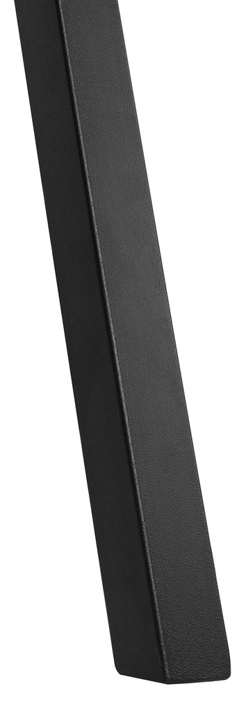 Egyedi Sötét Fa Asztal Fekete Lábazattal 140 x 80 cm BRAVO Beliani