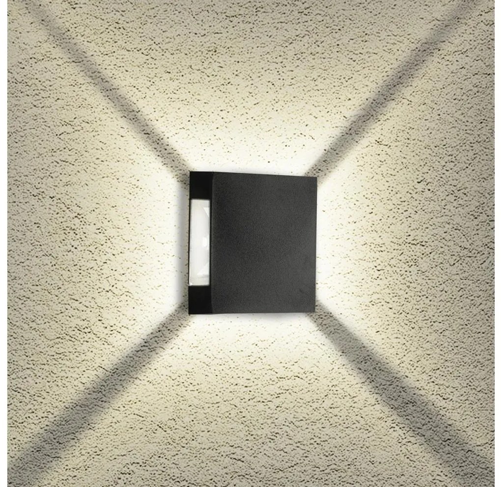 Brilagi - LED kültéri fali lámpa QUADRAY LED/4W/230V fekete IP65