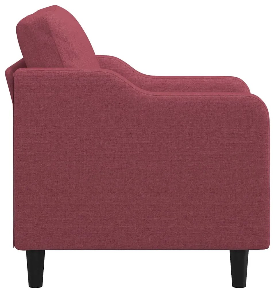 bordó szövet kanapéfotel 60 cm