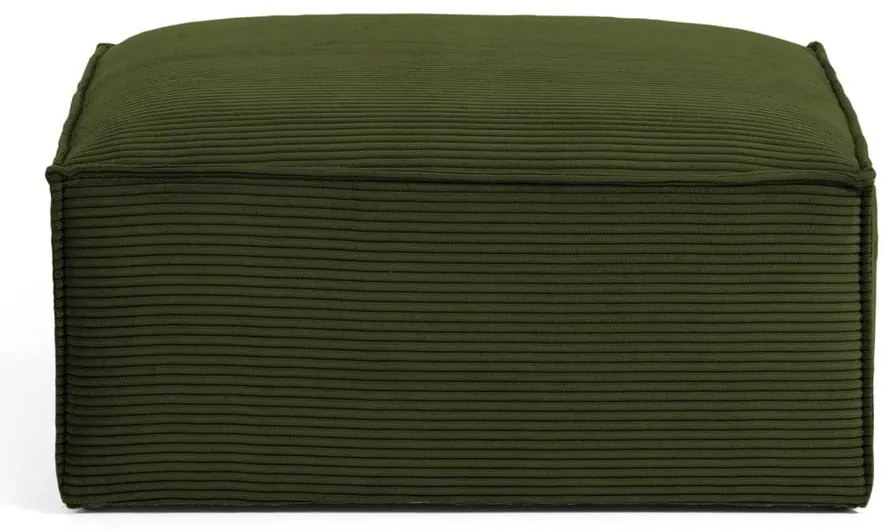 Zöld kordbársony lábtartó Blok – Kave Home