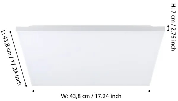 Eglo 900704 - LED Mennyezeti lámpa TURCONA LED/21W/230V