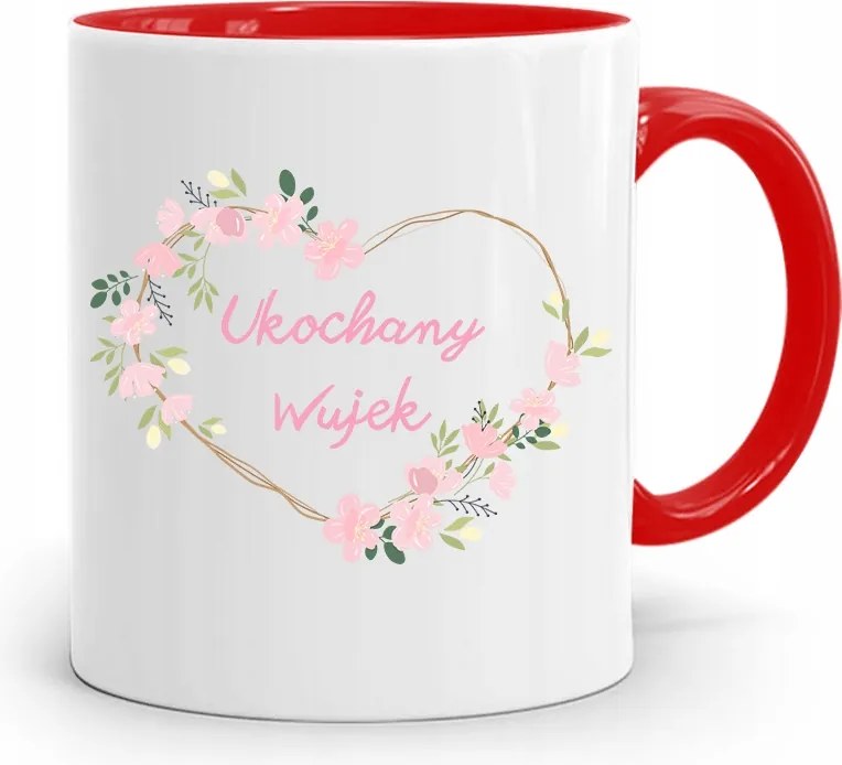 Piros Bögre Ajándék Nagybácsinak Szeretett Nagybácsi Nyomtatott Fényképpel