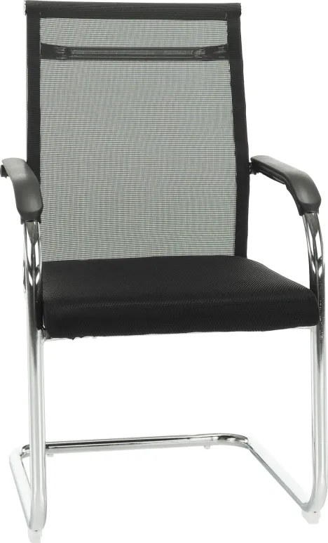 Tárgyalószék, fekete/ezüst, ESIN