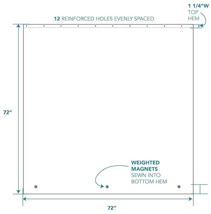 PEVA Liner fehér zuhanyfüggöny, 183 x 183 cm - iDesign