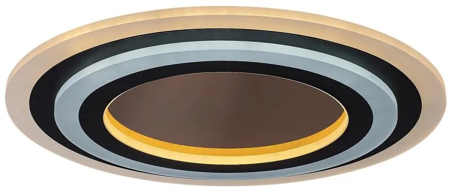 Rabalux 71314-LED Fényerőszabályozható mennyezeti lámpa TANELI 56W/230V 3000/4000/6000K króm/fekete + távirányítóval