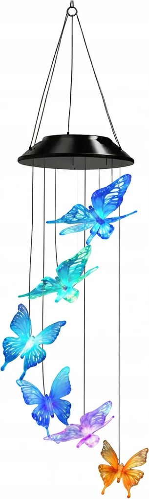 89. Szolárlámpa Pillangó Rgb Világítás 1 Db 78 CM