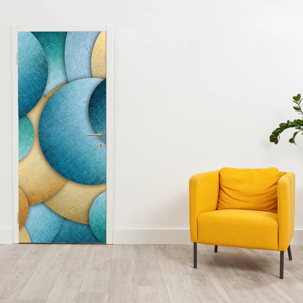 Fotótapéta ajtóra - Absztrakció, körök (95x205cm)