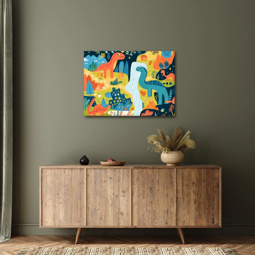 Kép - Vidám dinoszauruszok (70x50 cm)