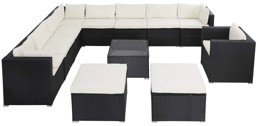 Casaria® Agen II kerti rattan bútor szett