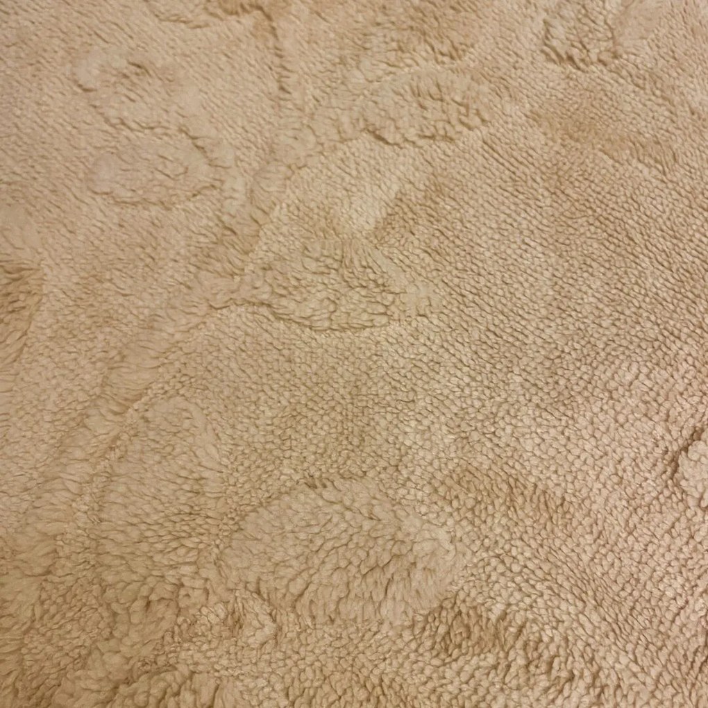 Luxus Flower báránytakaró  bézs mikroplüssből 150x200cm TiaHome
