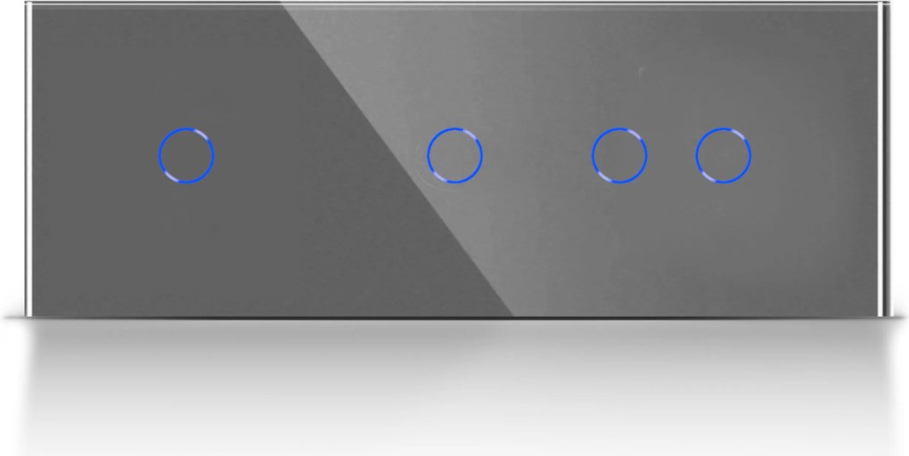 Érintőkapcsoló 1+1+2 Wifi Tripla Keret 4K Gombok Tuya Smart