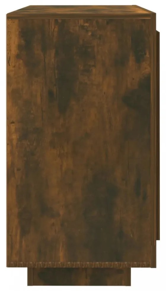 füstös tölgyszínű szerelt fa tálalószekrény 80 x 40 x 75 cm