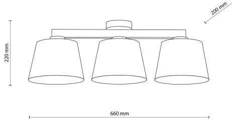 Brilagi - Felületre szerelhető csillár LATTE 3xE27/15W/230V fenyő/fehér