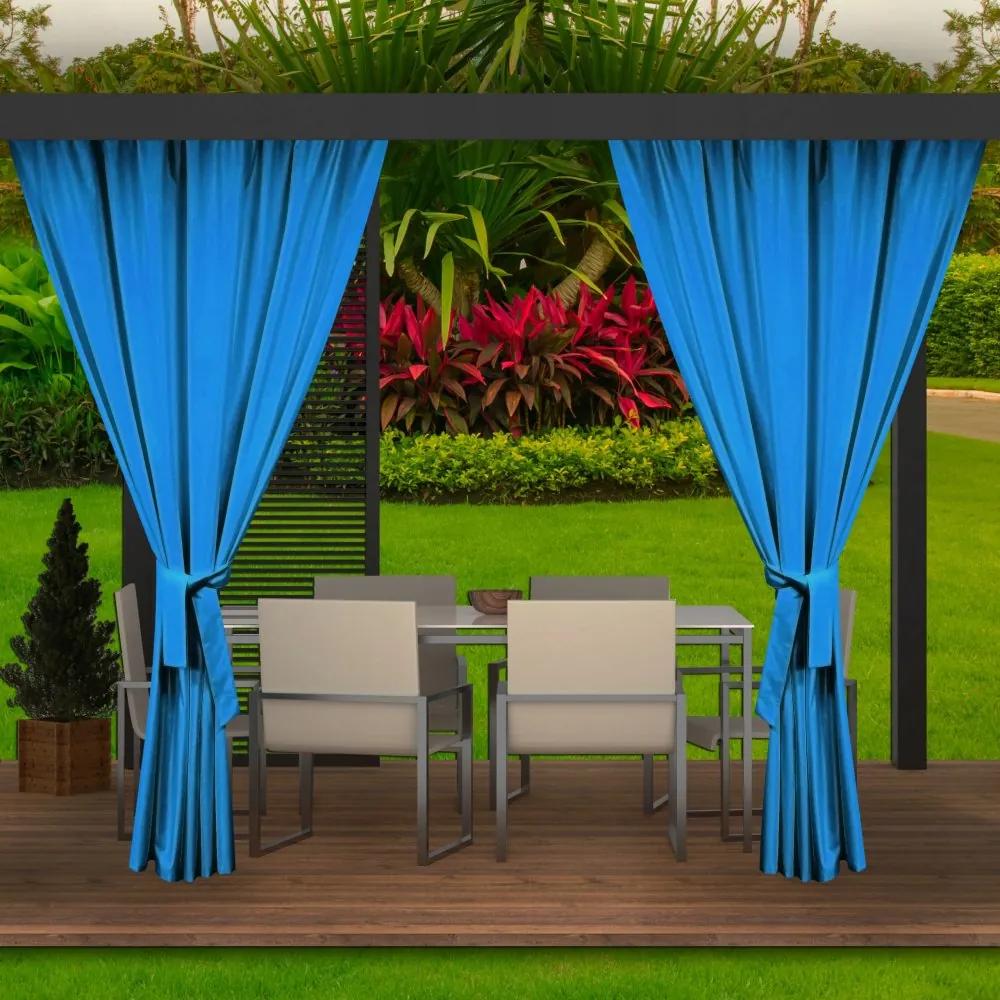 Luxus kültéri kék függöny kerti pavilonhoz Szélesség: 155 cm Hossz: 220 cm