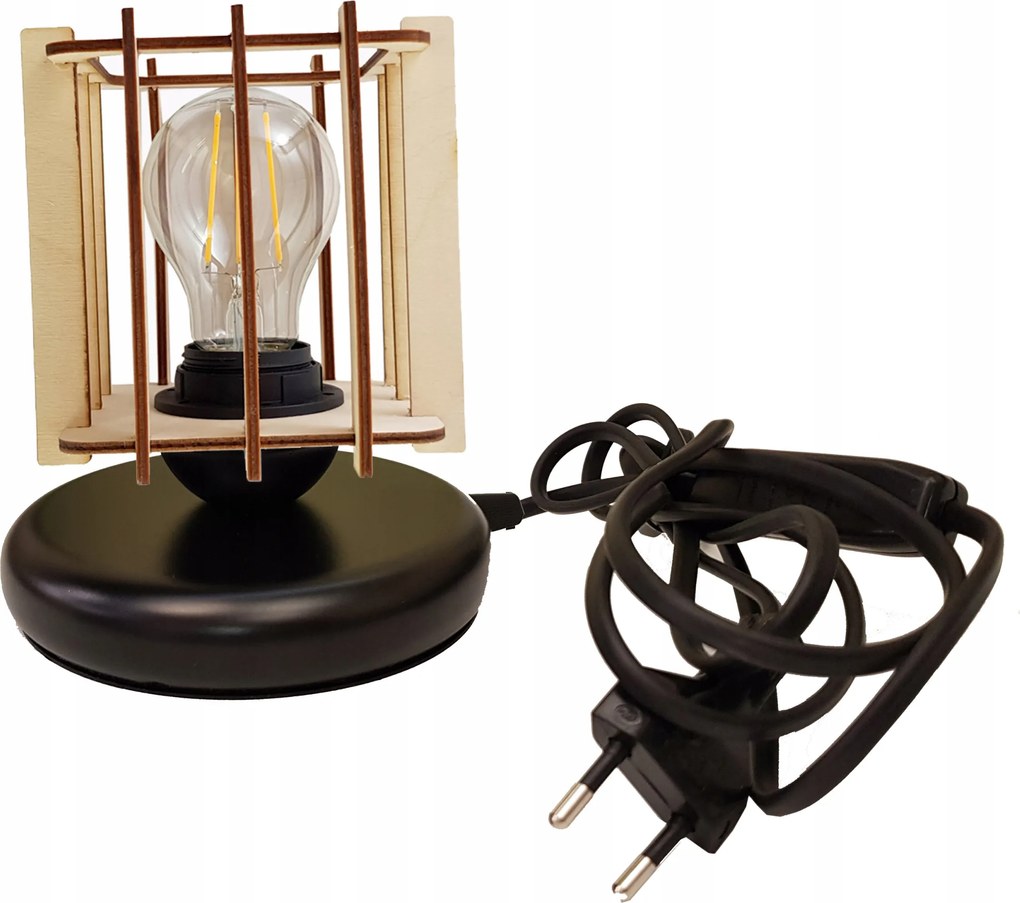 Éjjeli lámpa Loft asztali lámpa led E27 Fa