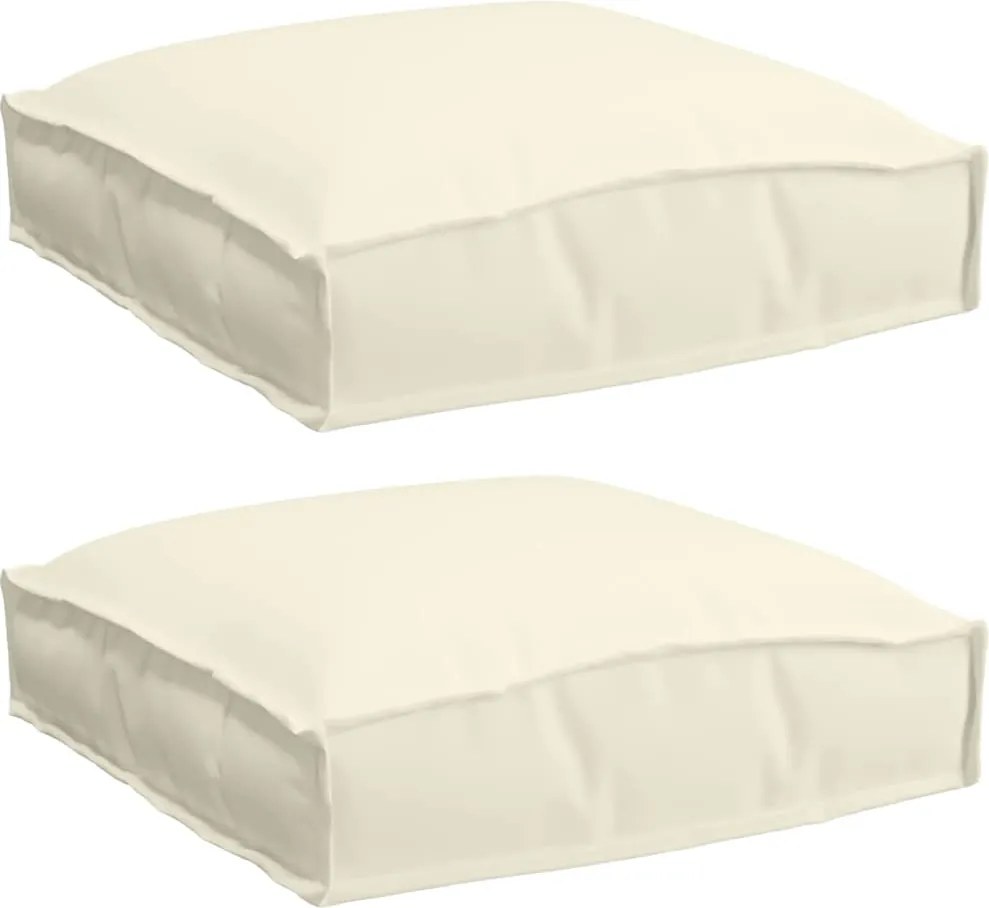 vidaXL Párna 2 pcs Krém 40 x 40 x 8 cm Oxford Szövet