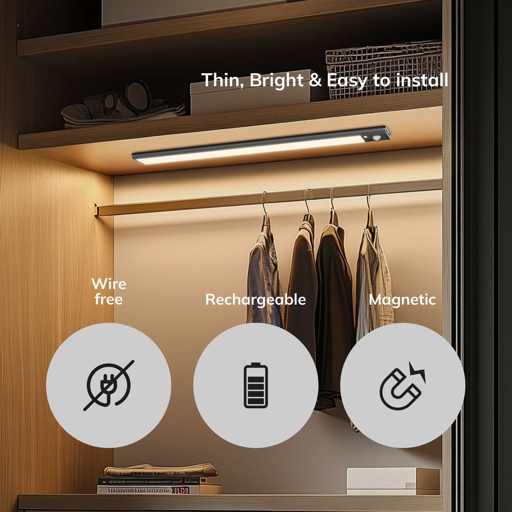 MAGNETO LIGHT mágneses LED-lámpa szekrénybe