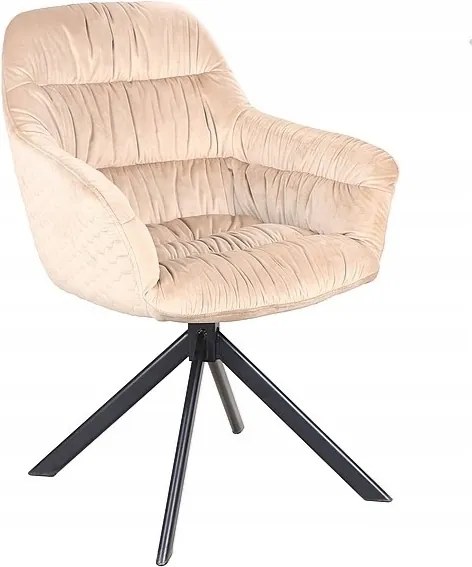 Astoria kárpitozott velúr forgószék bézs étkező nappaliba