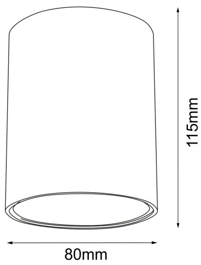 Brosline 1255 - POINT spotlámpa 1xGU10/10W/230V fehér