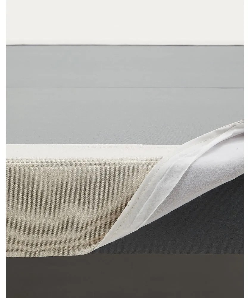 Bézs kárpitozott franciaágy 150x190 cm Ofelia – Kave Home