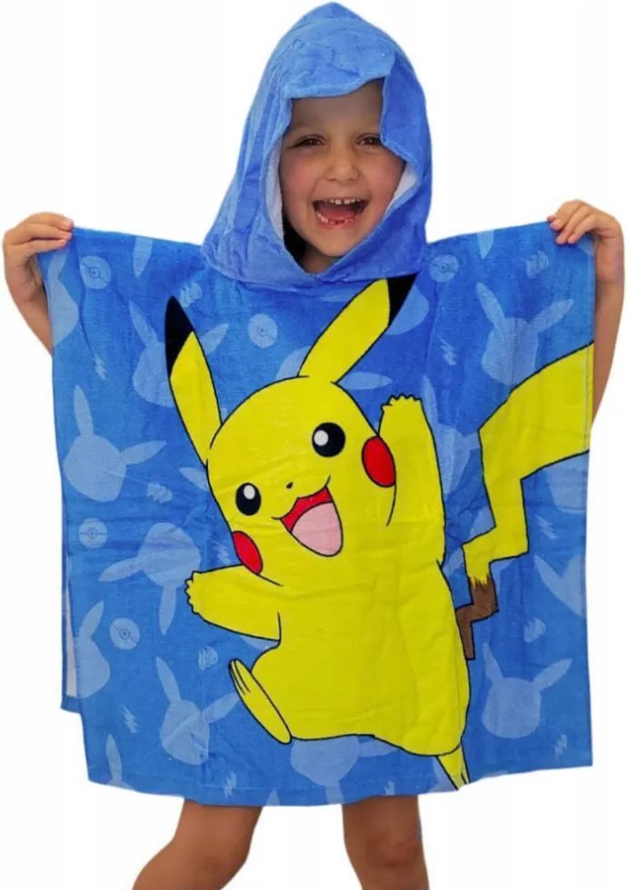 Pokémon Blue strand törölköző poncsó 60x120 cm