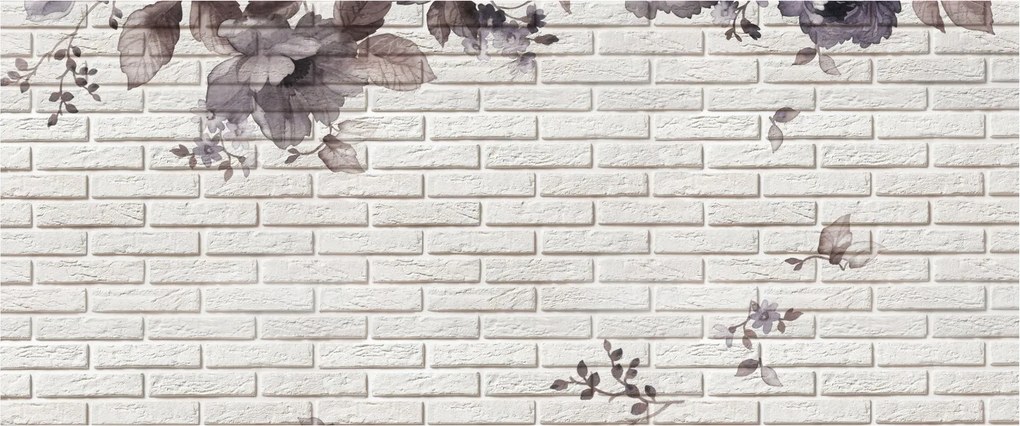 A fal egy képe és a csokor (120x50 cm)