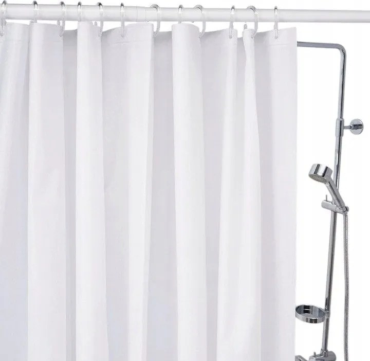 Zuhanyfüggöny Fehér Fürdőszobai Zuhanyfüggöny 180x200 cm
