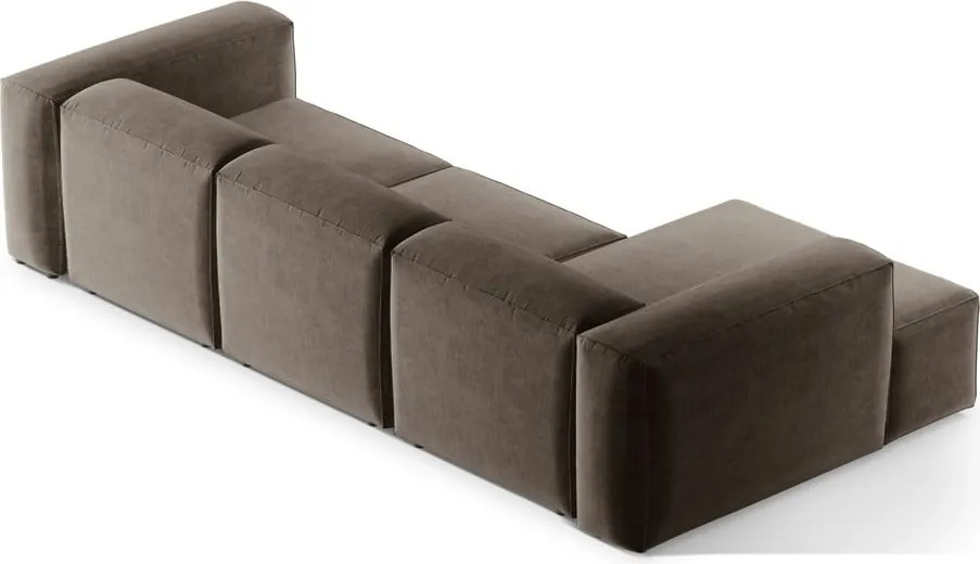 Barna sarokkanapé (bal oldali-heverő résszel) Bergamo – Cosmopolitan Design