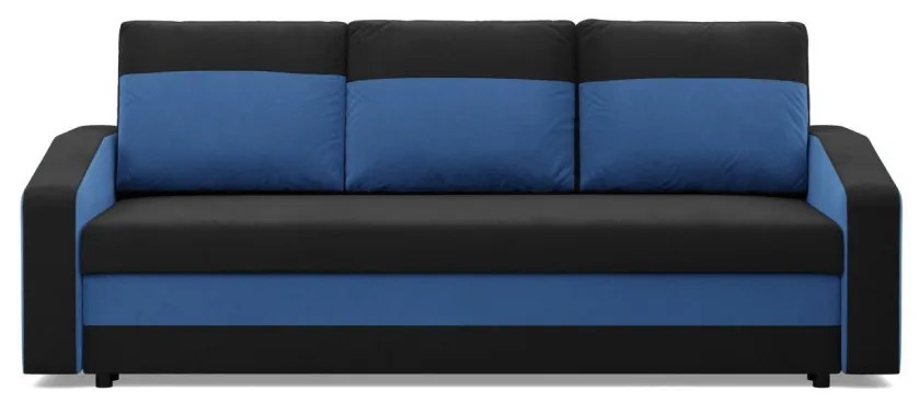 Hewlet kanapéágy, szövet anyag, hab töltet, fekete - kék