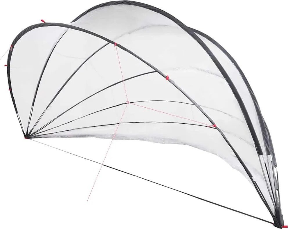 vidaXL Medence kupola Átlátszó 592 x 590 x 275 cm PVC