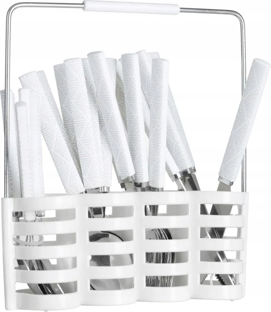 24 db-os evőeszköz szett rozsdamentes acél +állvány