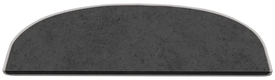 Sötétszürke lépcsőszőnyeg szett 16 db-os 20x65 cm Plain Color – Vitaus