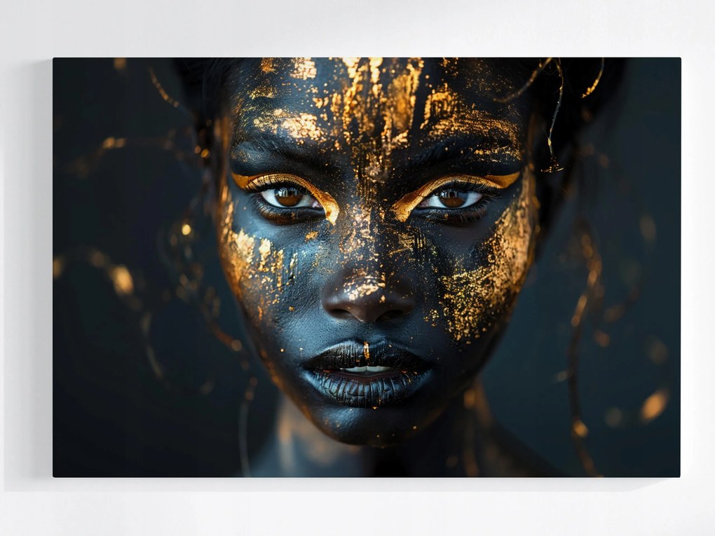 Canvas Vászonkép Portré Arany Arc Misztikus Nő Művészet 60x40
