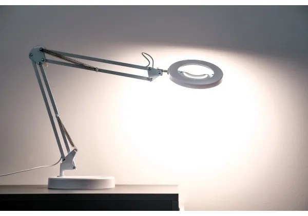 Brilagi - LED Dimmelhető asztali lámpa nagyítóval LED/12W/5V 3000/4200/6000K fehér