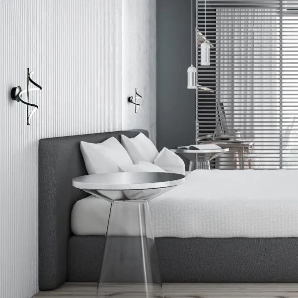 LED Fali lámpa TWIST LED/12W/230V fekete