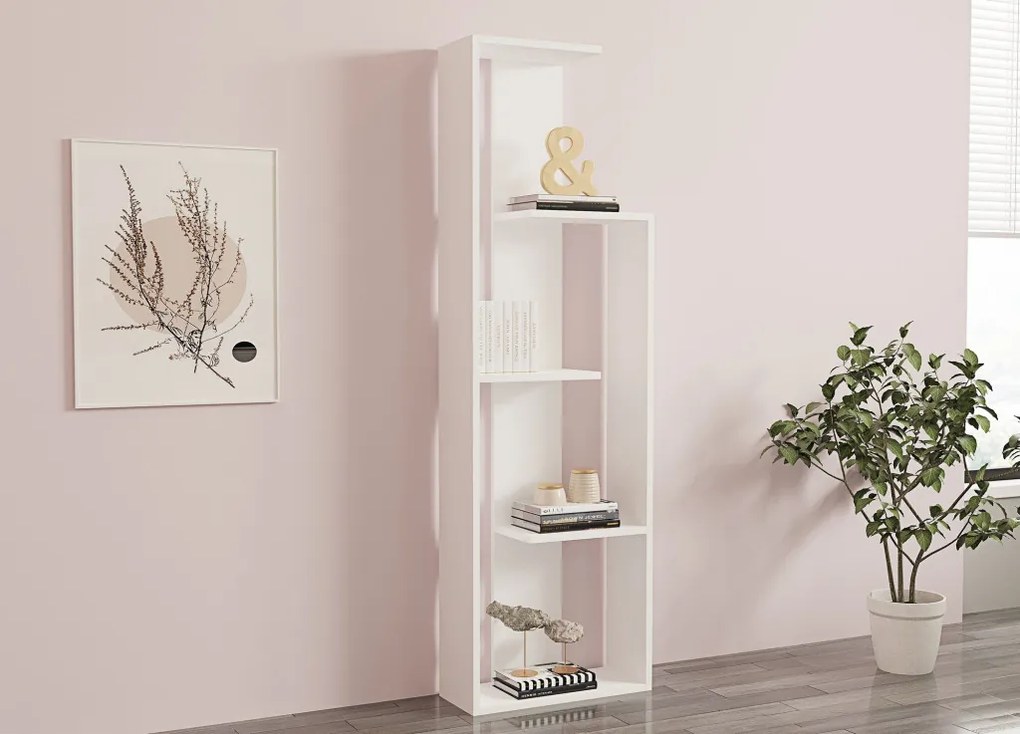 Wand könyvespolc, fehér, 50 cm
