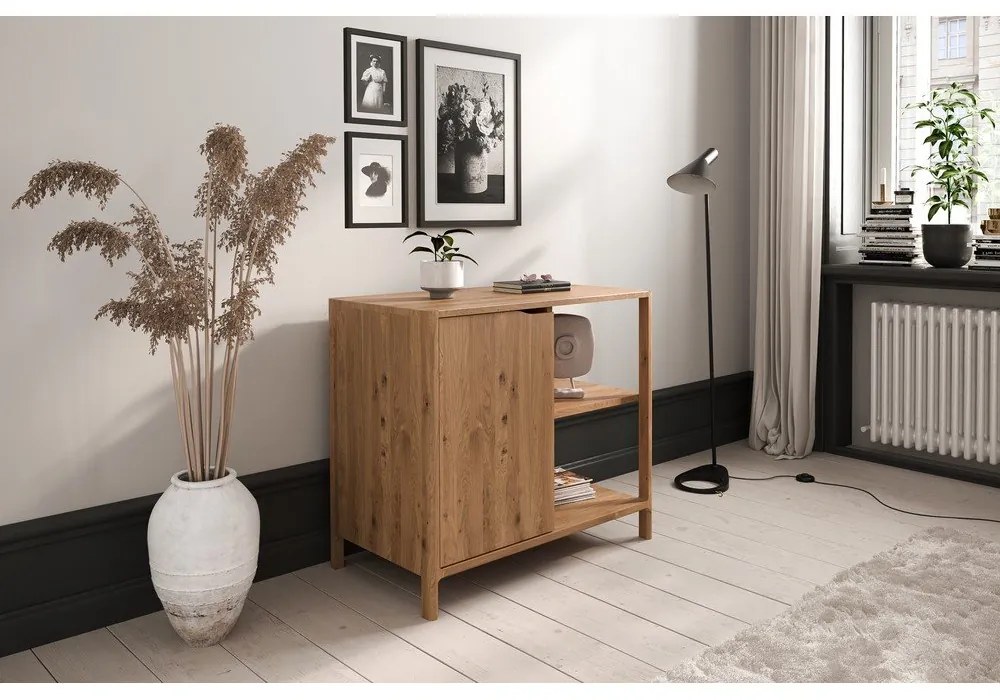 Natúr színű tölgyfa szekrény 95x80 cm Twig – The Beds