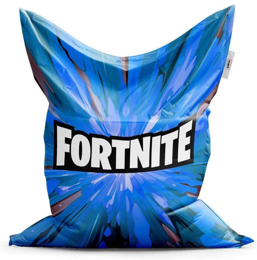 Classic babzsák Fortnite kék - gyerek, kék