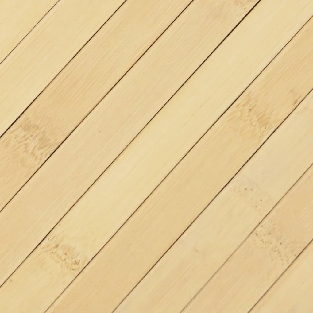 négyszögletű világos természetes bambusz szőnyeg 60 x 100 cm