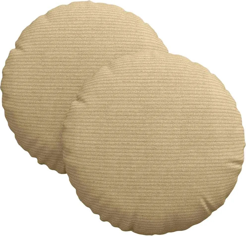 vidaXL Ülőpárnák 2 pcs Szürke zöld Ø 30 cm Bársonyos szövet