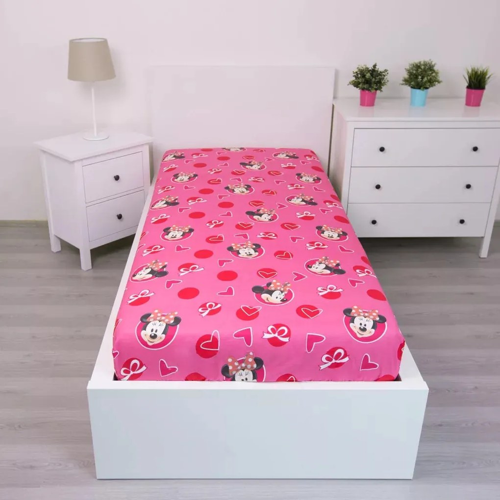 Disney Minnie gumis lepedő hearts 90x200 cm