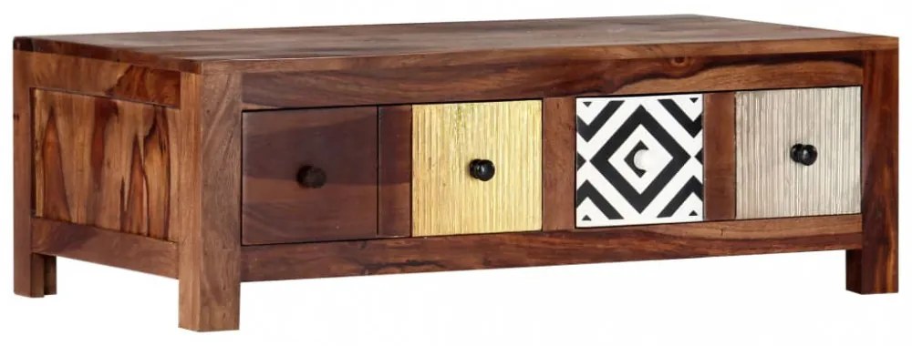 tömör akácfából dohányzóasztal 90 x 50 x 30 cm