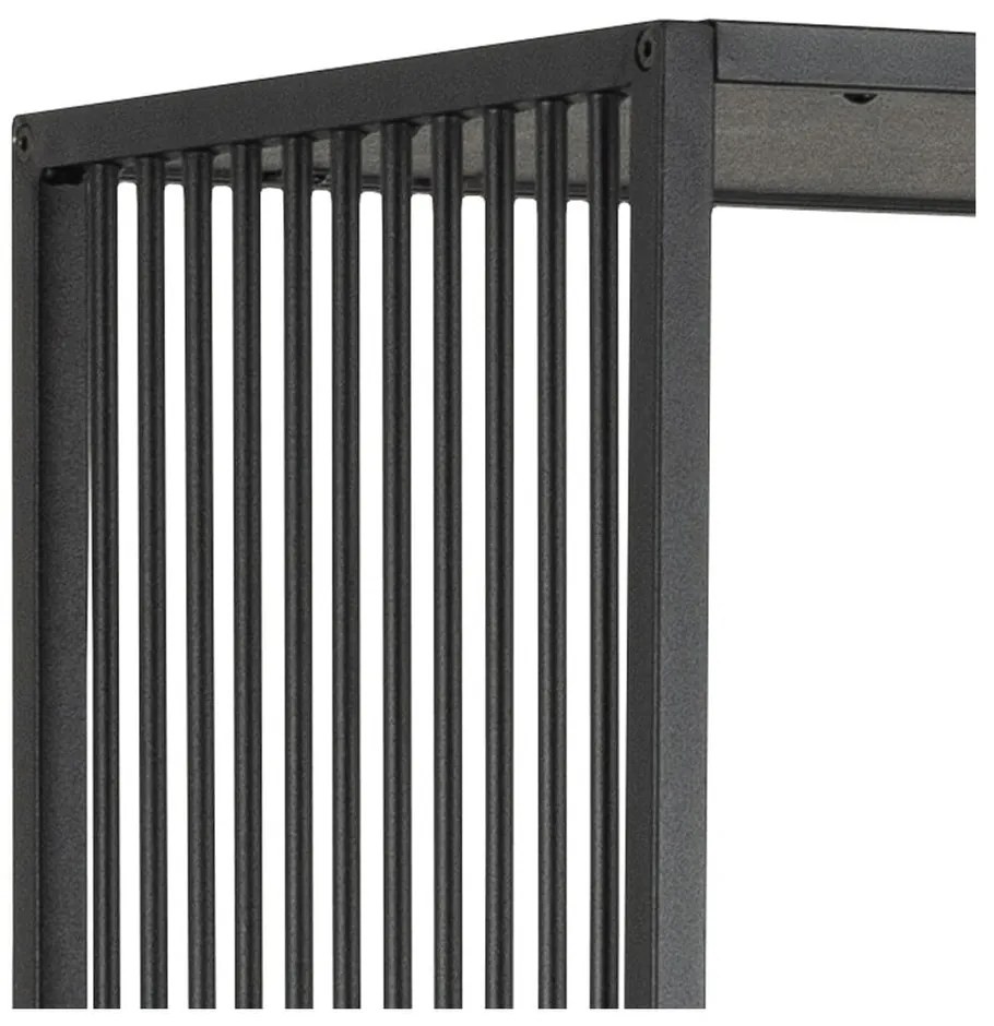 Fekete könyvespolc kő dekorral 85x185 cm Strington – Actona