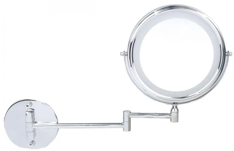Erga Eda, LED megvilágítású sminktükör ø20 cm, króm, ERG-YKA-CH.EDA
