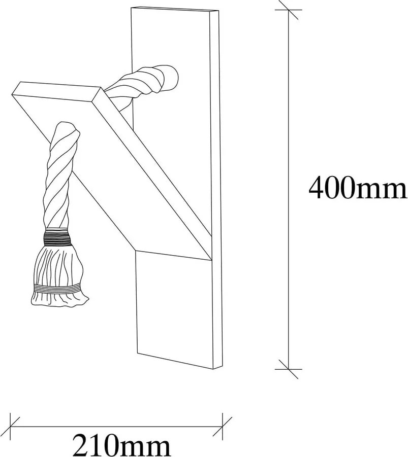 Natúr színű fali lámpa Erebos – Opviq lights