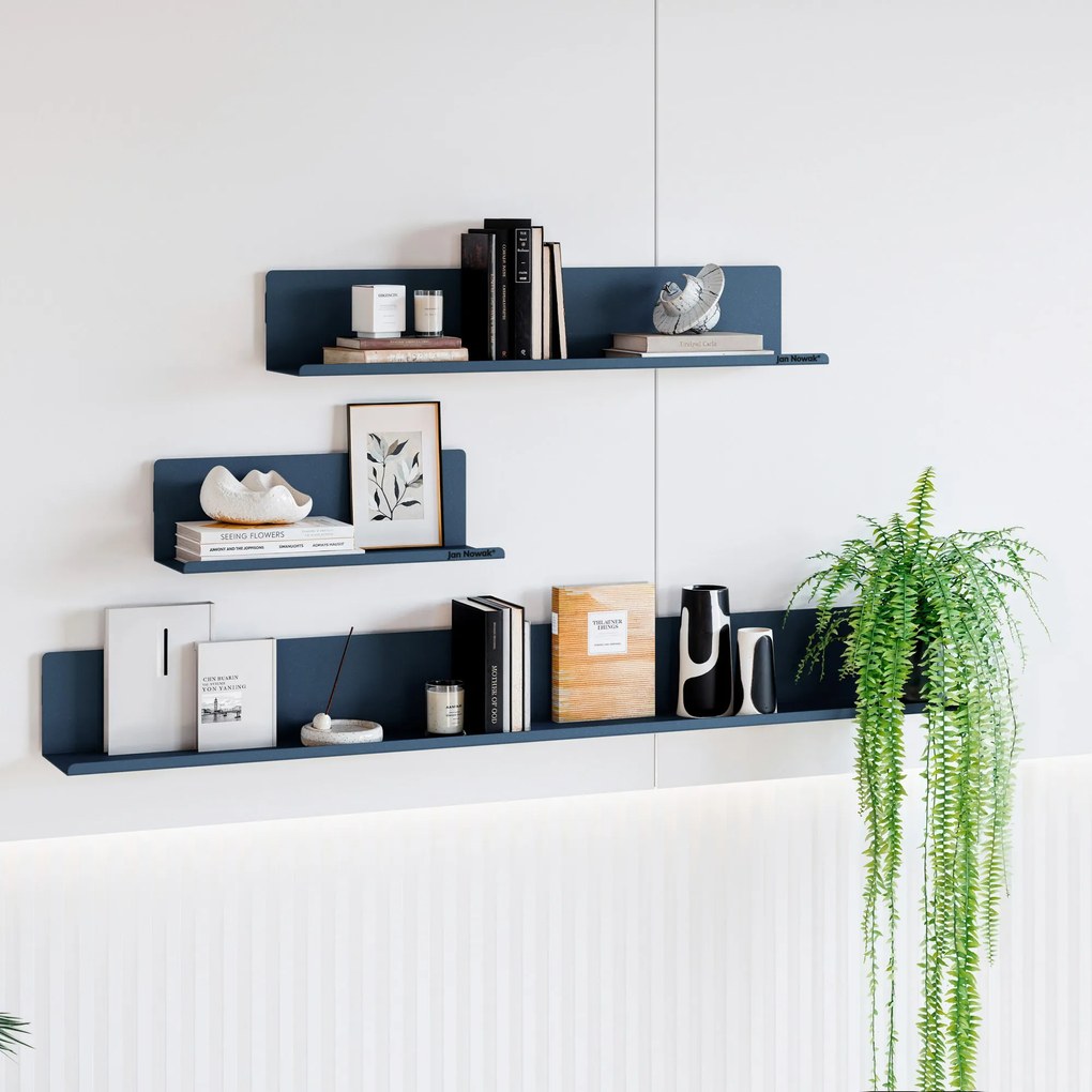 Fali polc JOANNE 400 mm, Modern: tengerészkék