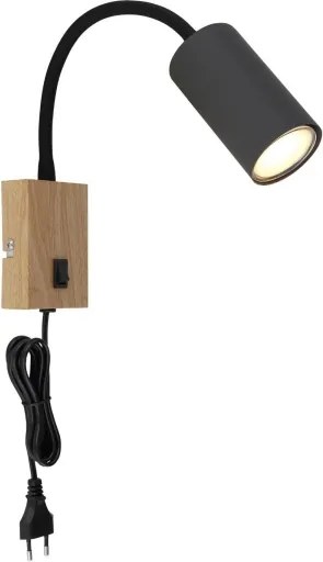 Globo 57911WG - Rugalmas fali lámpa ROBBY 1xGU10/25W/230V szürke/barna